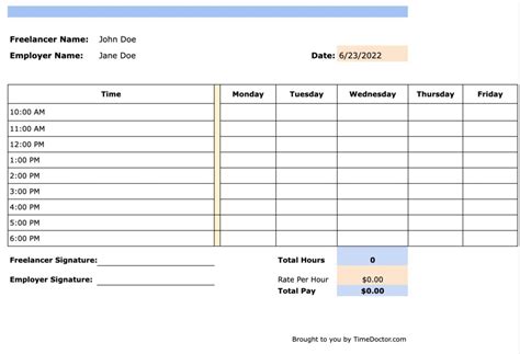 5 Free Hourly Schedule Templates Pdf Excel And Word
