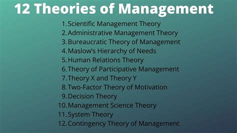 12 Theories Of Management Examples Bokastutor