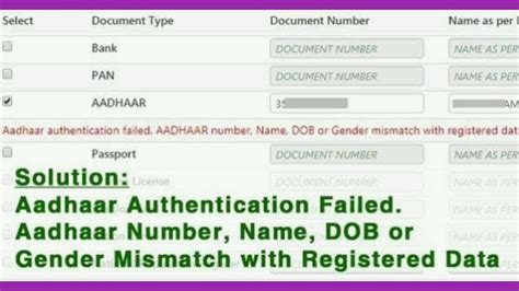 Aadhaar Authentication Failed During Kyc Updation YouTube