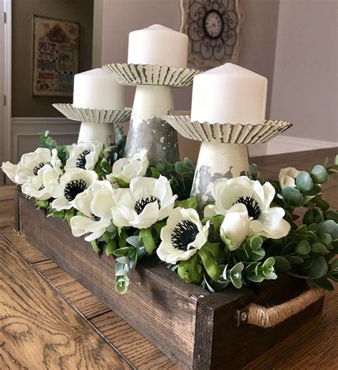 Dining Room Centerpiece With Candles The Rustic Peach In 2020