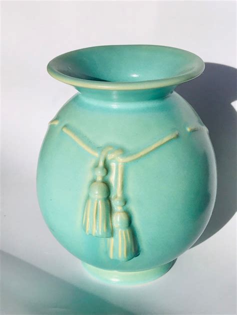 Rare Antique Weller Pottery Vase Antique Turquoise Vase Etsy