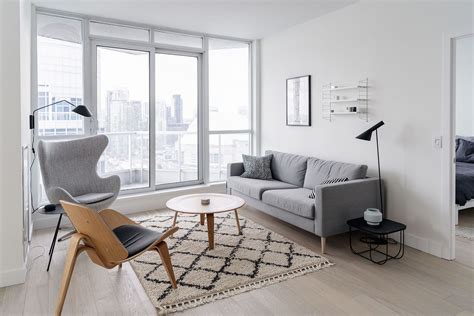 Condo Living Room Tour A Bright Minimalist Space Happy Grey Lucky