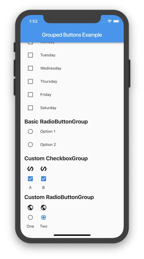 Flutter Widgets That Makes Grouping Checkboxes And Radio Buttons