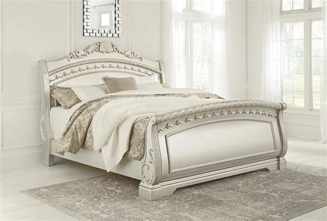 Buy ashley bolanburg 5pc bedroom set cal king louvered bed dresser mirror two nightstand in antique white: Ashley Cassimore B750 King Size Sleigh Bedroom Set 5pcs in ...