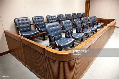 Seats At Courtroom Jury Designed Box High Res Stock Photo Getty Images
