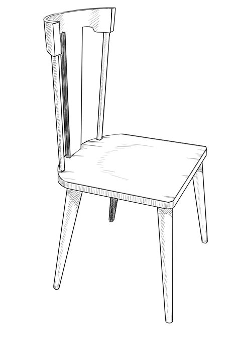 Comment Dessiner Une Chaise En 3d - Dessiner Une Chaise - Sketch Dessin De Decoration Dessin Deco Dessin