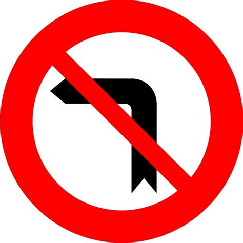 Señal Giro A La Izquierda Prohibido Peace Symbol Peace Symbols