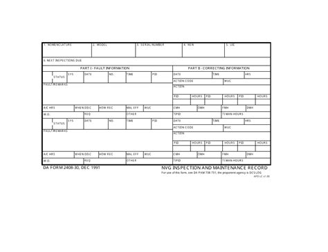 Da Form 2408 30 Fill Out Sign Online And Download Fillable Pdf