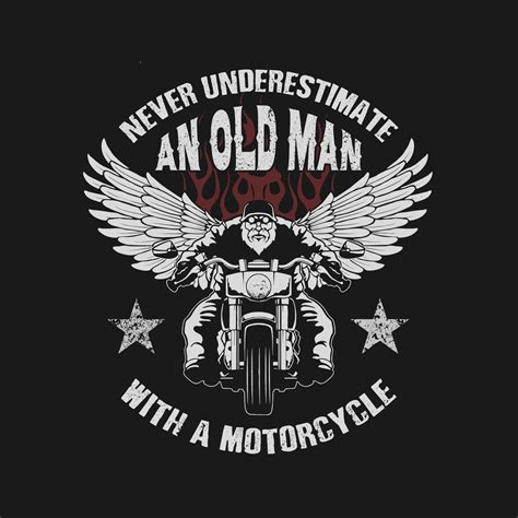 Old Man With A Motorcycle Design 1234985 Vector Art At Vecteezy
