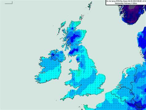 uk weather forecast sees temperatures of 8c and widespread snow warnings daily mail online