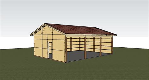 The 16x20 pole barn has a gable roof. Pole Barn Digital Downloads - Redneck DIY