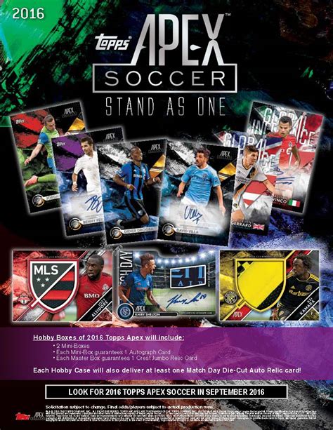 Enter your email for exclusive rewards, special discounts, and more! 2016 Topps Apex MLS Soccer Cards - Go GTS