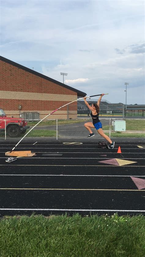 One Of My Pole Vaulters Working On Her 8 Lefts And Early Plant Using A