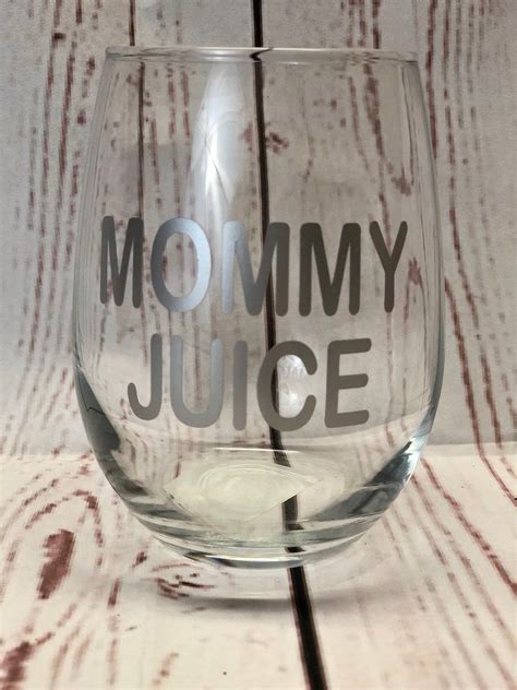 Excited to share the latest addition to my #etsy shop: Mommy Juice! 20.5 oz stemless wine glass ...