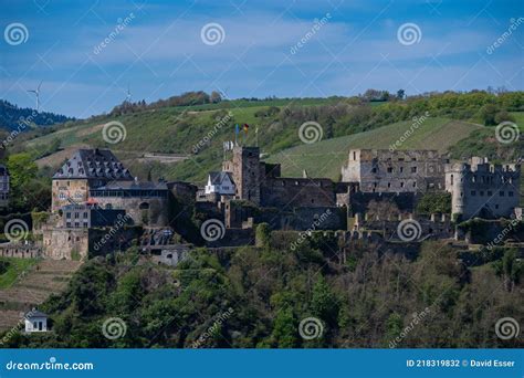 The View Of Rheinfels Castle Stock Photo Image Of Landscape Panorama