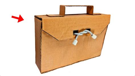 How To Make Cardboard Bag Briefcase Diy Briefcase With Cardboard