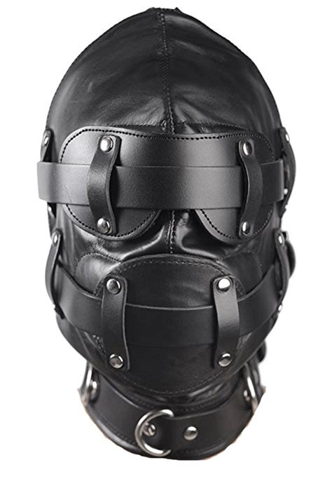 Leather Padded Hood Bdsm Hood Roleplay Mask Restraint Master Slave Masksex Toys For Couple
