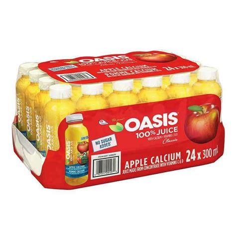 Oasis Apple Juice 24 X 300 Ml Bulk Mart
