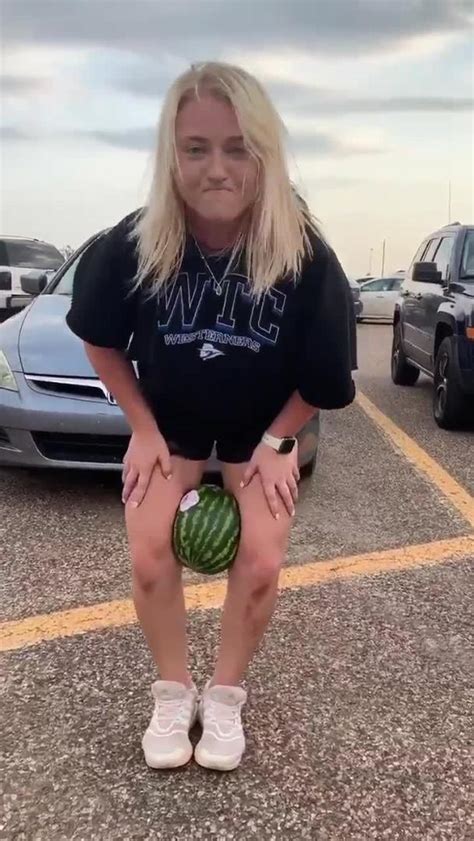 girl crushes watermelon between her legs after numerous attempts jukin licensing