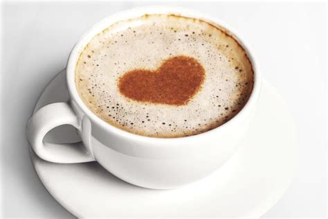 Cup Of Coffee With Heart Shaped Foam Stock Image Image Of Incentive Grain