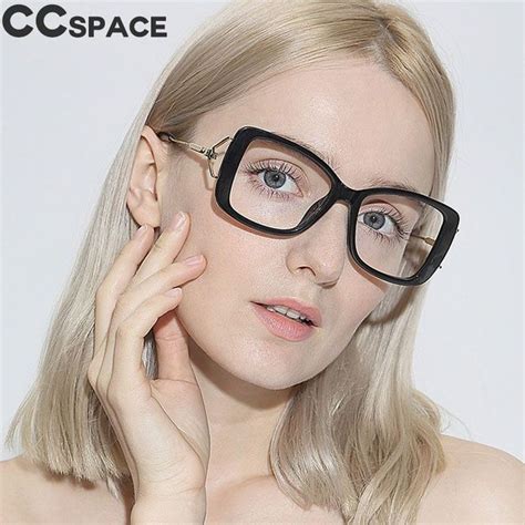 45564 square big glasses frames vintage women unique brand designer optical eyeglasses fashion