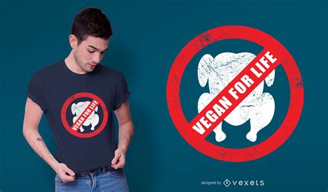 Vegan For Life T Shirt Design Vector Download