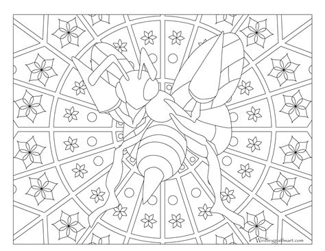 015 Beedrill Pokemon Coloring Page ·
