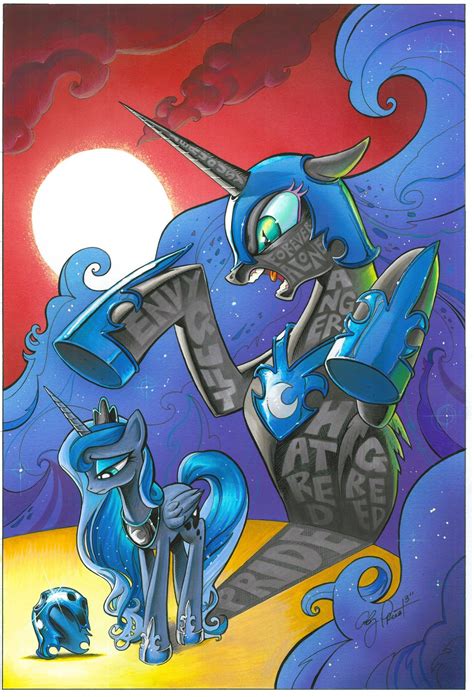 Luna And Nightmare Moon Open Edition Print My Little Pony Comic My