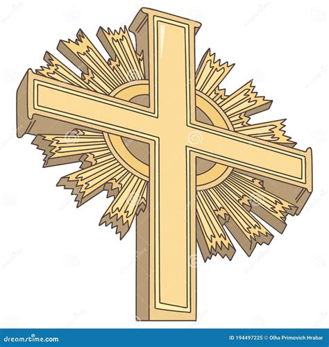 Holy Cross Symbol Of Christianity Cartoon Vector