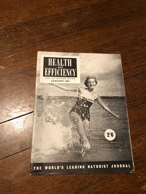 Rare Vintage Naturist Magazine H E Health And Efficiency Etsy