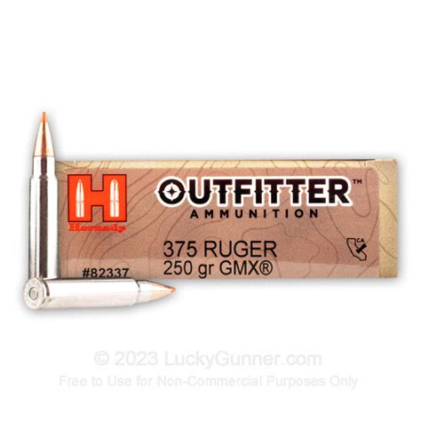 Premium 375 Ruger Ammo For Sale 250 Grain Gmx Ammunition In Stock By