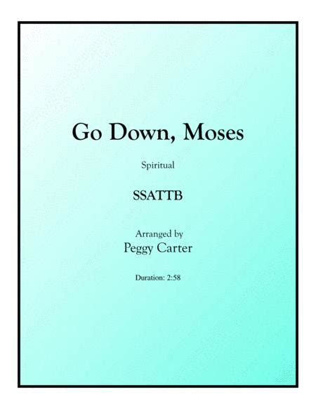 Go Down Moses Free Music Sheet