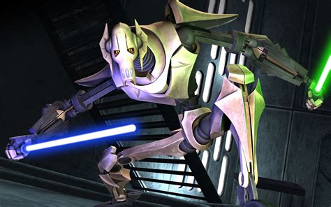 The Heroic General Grievous S Standard Pose Red Lightsaber Facebook Cover Images Walpaper