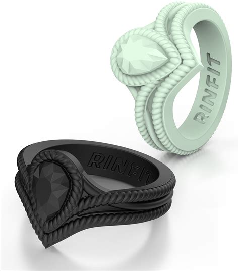 Rinfit Silicone Wedding Rings For Women By Rinfit Silicone Diamond Ocean Designed