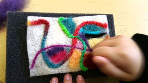 Paintbrush Rocket 5th Grade Needle Felting Abstracts Classroom Art