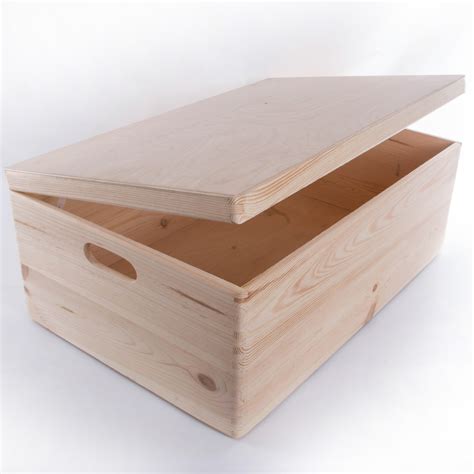 Klein And Hängeaufbewahrung Extra Large Wooden Storage Box With Lid And