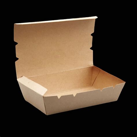 S 400ml Brown Paper Lunch Box Wself Lock 150mm X 105mm X 46mm