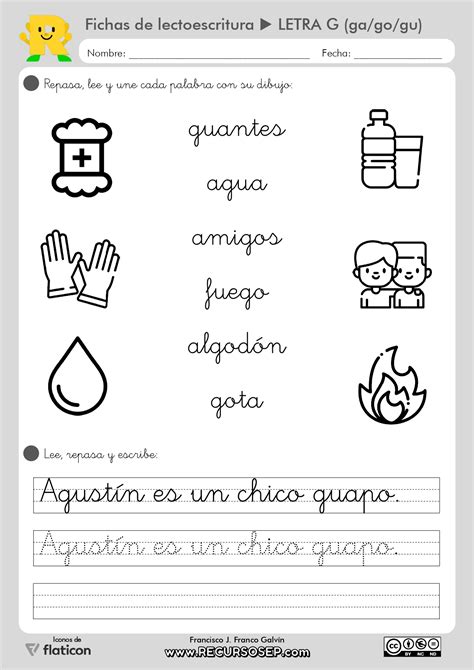13 Fichas Lectoescritura Montessori Recursosep Letra G Ga Go Gupage 0003