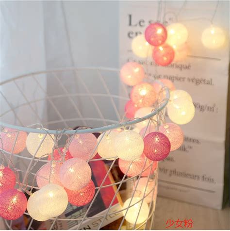 Personalized Cotton Ball String Lights Led Fairy String Etsy