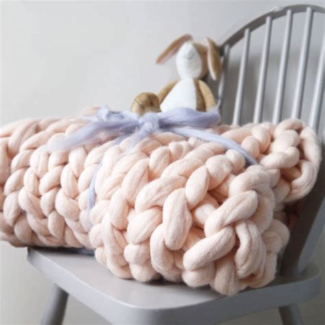 Super Chunky Knit Baby Blanket By Lauren Aston