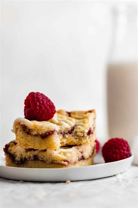 White Chocolate Raspberry Shortbread Bars Recipe Dinner Then Dessert