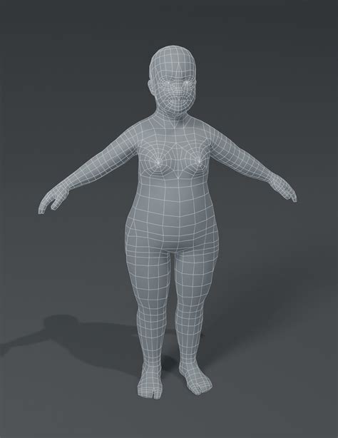 Artstation Human Body Base Mesh 10 3d Models Pack Game