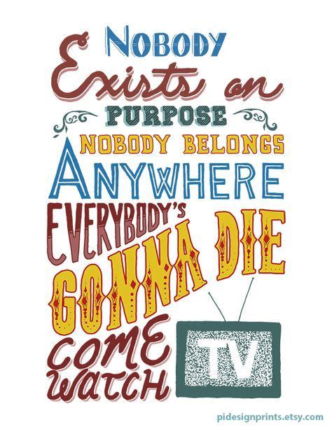 Rick & morty quotes‏ @rick_morty_bot 18 янв. Rick and Morty "Nobody Exists on Purpose" Quote Poster by Pidesignprints on Etsy | Rick and ...