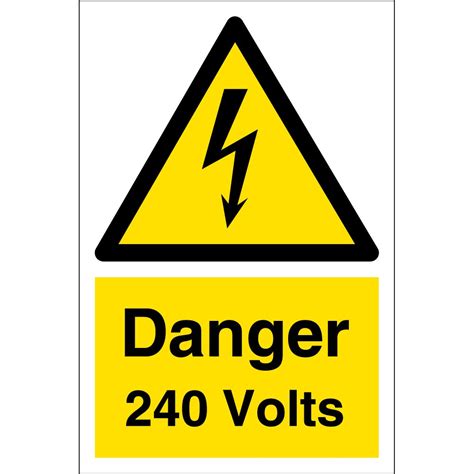 Danger 240 Volts Signs From Key Signs Uk