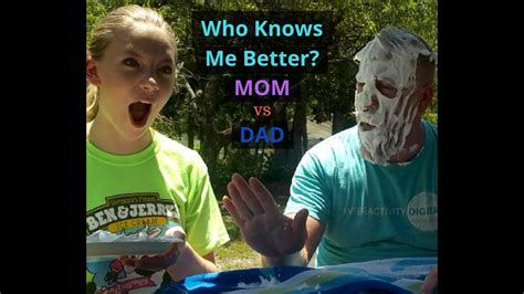 Who Knows Me Better Mom Vs Dad Part 2 Youtube