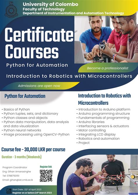 Registrations Are Open For The Certificate Courses Faculty Of