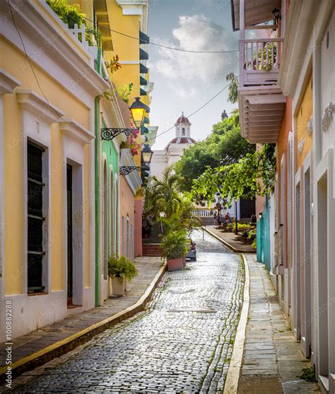 Colorful Street In Old San Juan Puerto Rico Stock Photo Adobe Stock
