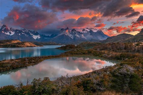 Patagonia Chile River Clouds Mountains Wallpaper 2048x1360 429415