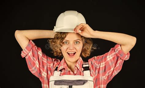 Portrait Of An Industrial Engineer Girl Working Engineering In