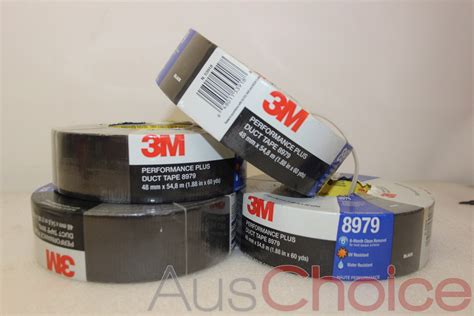 4x 3m 8979 55m X 48mm Black Performance Plus Duct Tape New Rrp 120